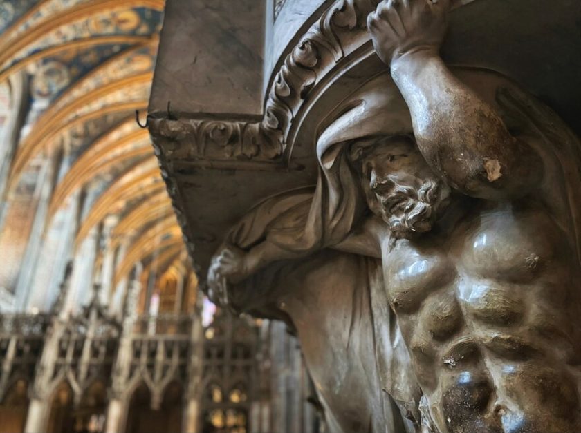 Statue inside Saint-Cecile