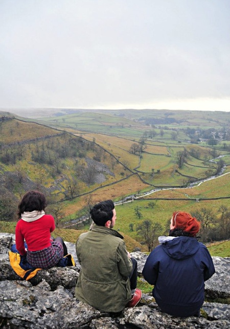 Panorama at the top of Malham Cove