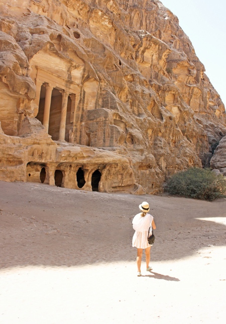 Tourist in Little Petra
