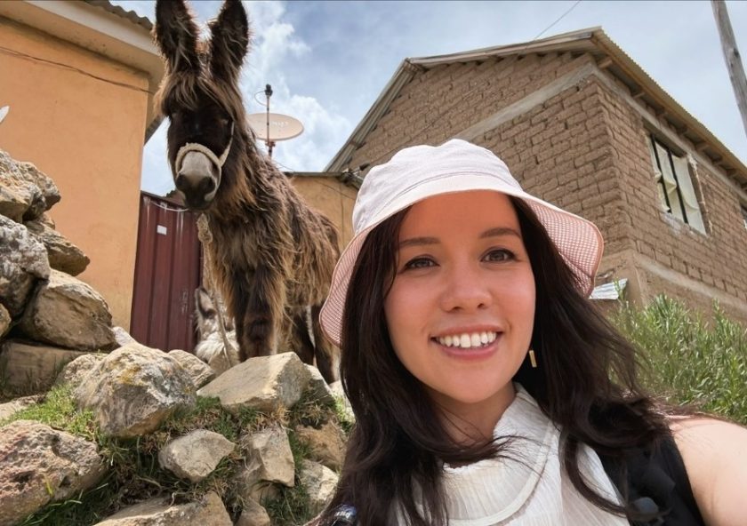 Tourist on Isla del Sol