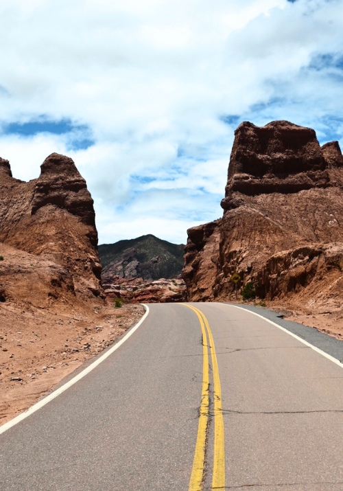 Rock formations along Route 68, Argentina