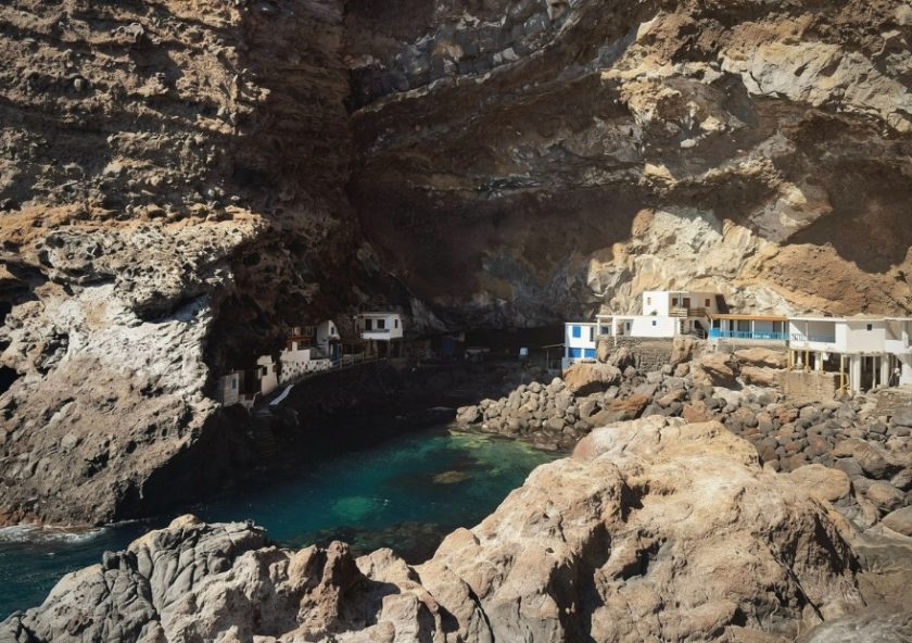 Fishing village in cove