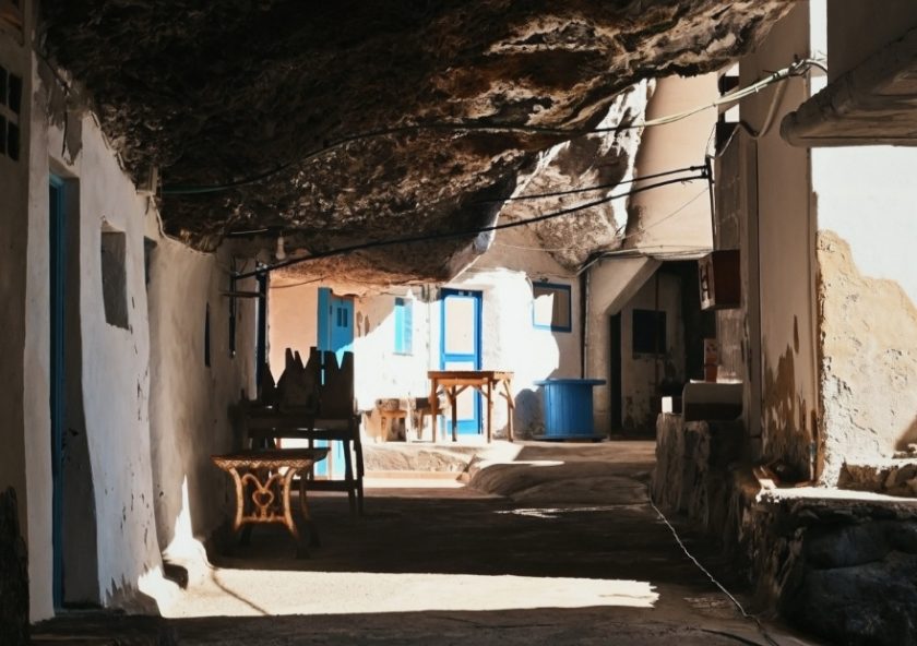 Houses inside sea cave - Poris de Candelaria