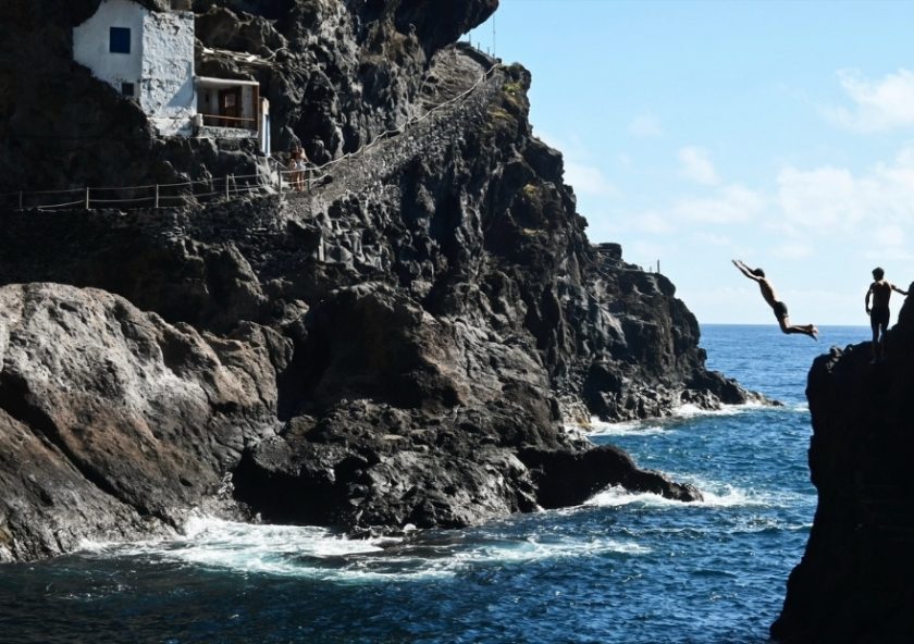 Swimming in cove at Poris de Candelaria