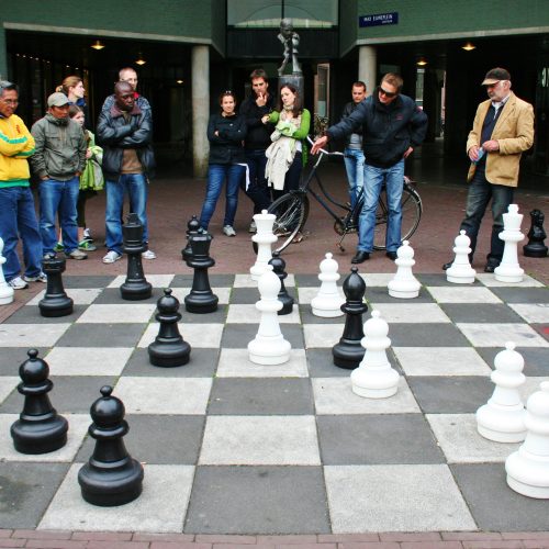 Chess square in Amsterdam
