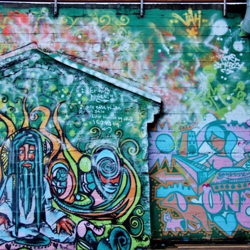 Graffiti, street art in Reykjavik