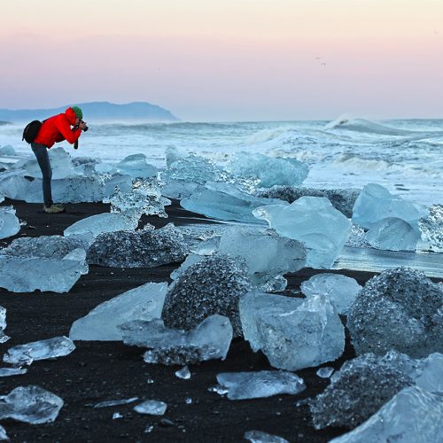 Jokulsarlon beach iceland