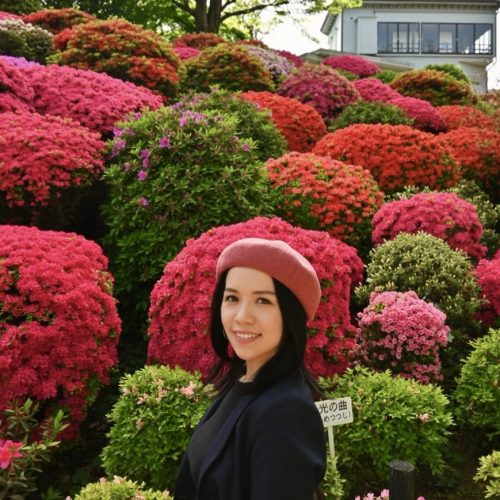 Azalea Festival in Nezu Shrine, Bunkyo Ward, Tokyo