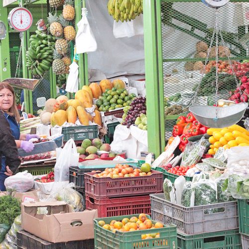 Inside Paloquemao - the largest food market in Bogota, Colombia