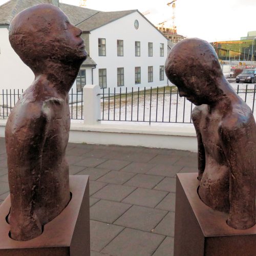 Steinunn Thorarinsdottir sculpture in Reykjavik